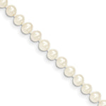 Load image into Gallery viewer, 14K Yellow Gold 4-5mm Egg White Freshwater Cultured Pearl Girls Bracelet length: 5 inches
