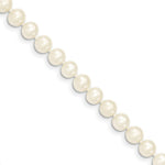 Load image into Gallery viewer, 14K Yellow Gold 6-7mm Egg Freshwater Cultured Pearl White Necklace length: 14 inches