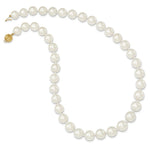 Load image into Gallery viewer, 14K Yellow Gold 9.5-12mm Round White South Sea Cultured Pearl Graduate Necklace length: 18 inches
