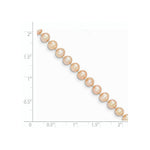 Load image into Gallery viewer, 14K Yellow Gold 4-5mm Egg Pink Freshwater Cultured Pearl Necklace length: 16 inches