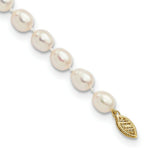 Load image into Gallery viewer, 14K Yellow Gold 7-7.5mm White Rice Freshwater Cultured Pearl Bracelet length: 7.5 inches