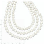 Load image into Gallery viewer, 14K Yellow Gold 8-9mm White Freshwater Cultured 3-Strand Pearl Necklace length: 16 inches