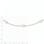 Load image into Gallery viewer, 14K Yellow Gold 7-8mm White Freshwater Cultured Pearl 7-Station Necklace length: 18 inches