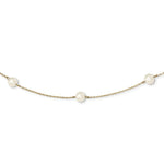 Load image into Gallery viewer, 14K Yellow Gold 7-8mm White Freshwater Cultured Pearl 7-Station Necklace length: 18 inches