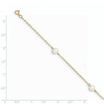Load image into Gallery viewer, 14K Yellow Gold 5-6mm White Freshwater Cultured Pearl 3-Station Bracelet length: 7.25 inches