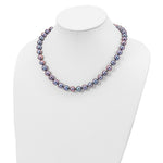 Load image into Gallery viewer, 14k White Gold 10-11mm Black Freshwater Cultured Pearl Fancy Necklace length: 18 inches