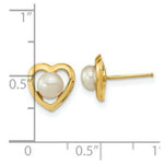Load image into Gallery viewer, 14K Yellow Gold 4-5mm White Button Freshwater Cultured Pearl Post Earrings