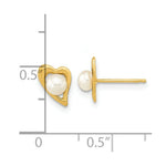 Load image into Gallery viewer, 14K Yellow Gold 3-4mm White Button Freshwater Cultured Pearl Post Earrings