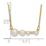 Load image into Gallery viewer, 14K Yellow Gold w/ Freshwater Cultured Pearl & Diamond Necklace length: 17 inches