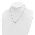 Load image into Gallery viewer, 14K Yellow Gold w/ Freshwater Cultured Pearl & Diamond Necklace length: 17 inches