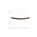 Load image into Gallery viewer, 14K Yellow Gold Clasp and End tabs 2mm 18 inches Brown Leather Cord Necklace