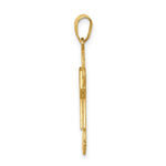 Load image into Gallery viewer, 14K Yellow Gold Girl Engravable Charm Pendant 20mm width