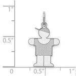 Load image into Gallery viewer, 14K White Gold Kid Charm Pendant