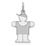 Load image into Gallery viewer, 14K White Gold Kid Charm Pendant