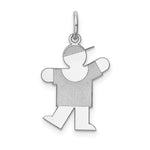 Load image into Gallery viewer, 14K White Gold Kid Charm Pendant