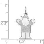 Load image into Gallery viewer, 14K White Gold Kid Charm Pendant