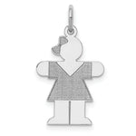 Load image into Gallery viewer, 14K White Gold Kid Charm Pendant