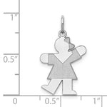 Load image into Gallery viewer, 14K White Gold Kid Charm Pendant
