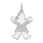 Load image into Gallery viewer, 14K White Gold Kid Charm Pendant