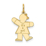 Load image into Gallery viewer, 14K Yellow Gold Kid Charm Pendant