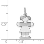 Load image into Gallery viewer, 14K White Gold Kid Charm Pendant