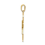 Load image into Gallery viewer, 14K Yellow Gold Girl Engravable Charm Pendant 18mm width