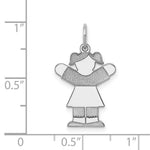Load image into Gallery viewer, 14K White Gold Kid Charm Pendant