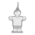 Load image into Gallery viewer, 14K White Gold Kid Charm Pendant