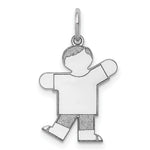 Load image into Gallery viewer, 14K White Gold Kid Charm Pendant