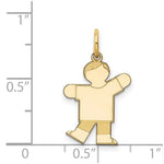 Load image into Gallery viewer, 14K Yellow Gold Kid Charm Pendant