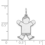 Load image into Gallery viewer, 14K White Gold Kid Charm Pendant