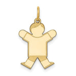 Load image into Gallery viewer, 14K Yellow Gold Kid Charm Pendant