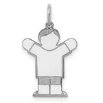 Load image into Gallery viewer, 14K White Gold Kid Charm Pendant