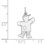 Load image into Gallery viewer, 14K White Gold Kid Charm Pendant