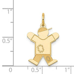 Load image into Gallery viewer, 14K Yellow Gold Kid Charm Pendant