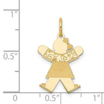 Load image into Gallery viewer, 14K Yellow Gold Kid Charm Pendant