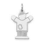Load image into Gallery viewer, 14K White Gold Kid Charm Pendant