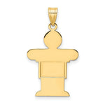 Load image into Gallery viewer, 14K Yellow Gold Solid Satin Engravable Boy Charm Pendant