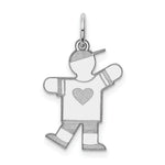 Load image into Gallery viewer, 14K White Gold Kid Charm Pendant