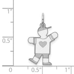 Load image into Gallery viewer, 14K White Gold Kid Charm Pendant