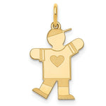 Load image into Gallery viewer, 14K Yellow Gold Kid Charm Pendant