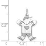 Load image into Gallery viewer, 14K White Gold Kid Charm Pendant