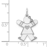 Load image into Gallery viewer, 14K White Gold Kid Charm Pendant