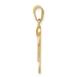 Load image into Gallery viewer, 14K Yellow Gold Solid Engravable Boy w/ Hat on Right Charm