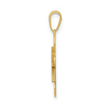 Load image into Gallery viewer, 14K Yellow Gold Girl Engravable Charm 14mm width