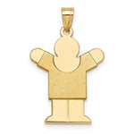 Load image into Gallery viewer, 14K Yellow Gold Solid Satin Engravable Boy Charm