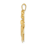 Load image into Gallery viewer, 14K Yellow Gold Big Girl & Little Boy Engravable Charm Pendant