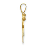 Load image into Gallery viewer, 14K Yellow Gold Solid Engravable Girl with Bow on Left Charm 30mm length