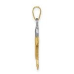 Load image into Gallery viewer, 14K Two-tone Gold Small Boy with Hat on Right Engravable Charm Pendant