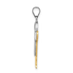 Load image into Gallery viewer, 14K Two-tone Gold Large Boy with Hat on Right Engravable Charm Pendant